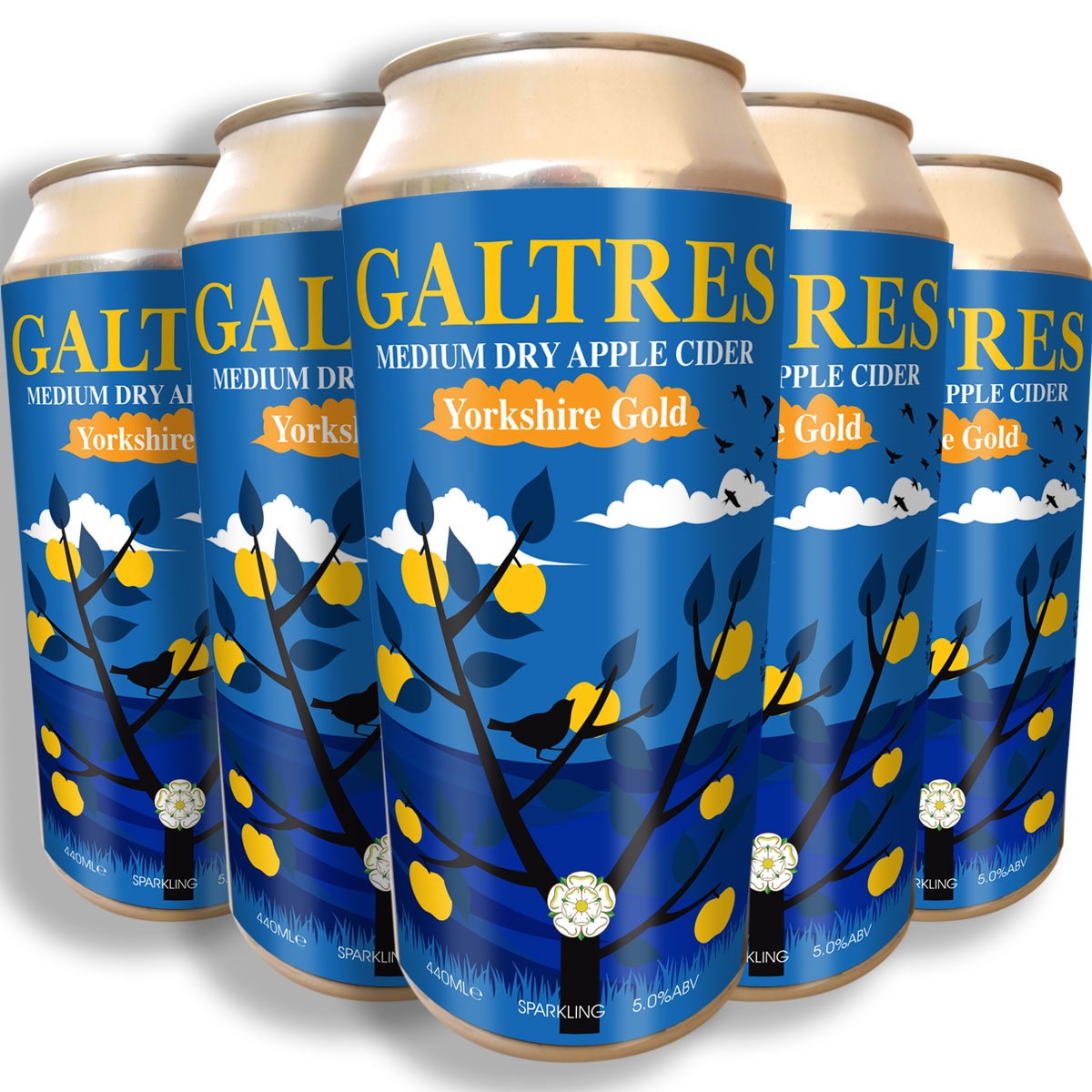 Yorkshire-gold-case-cans - Orchards of Husthwaite Yorkshire Gold cider 12 case