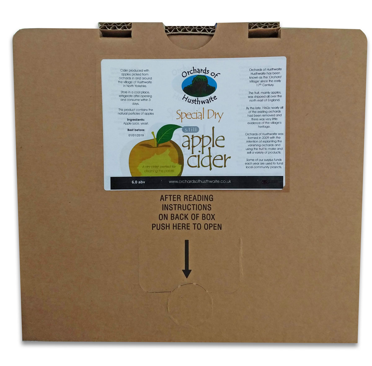 dry-cider-20ltr - Orchards of Husthwaite Box dry cider