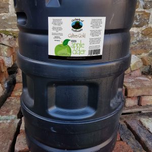 Gold apple cider keg